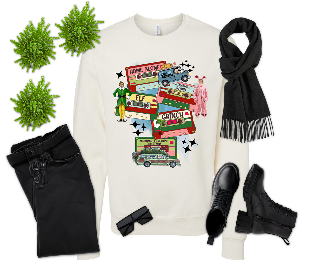 Christmas Movie Cassette Tape Shirt