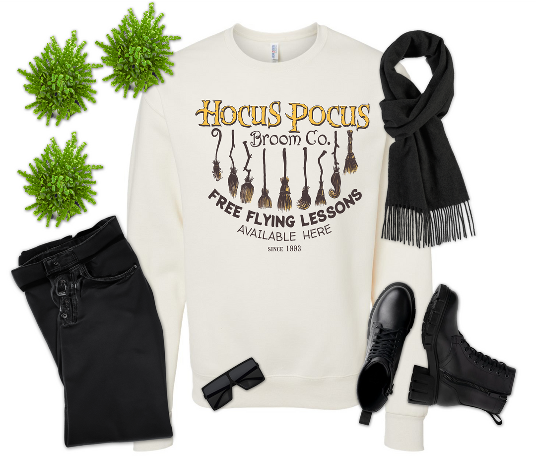 Hocus Pocus Broom Co Free Flying Lessons Shirt