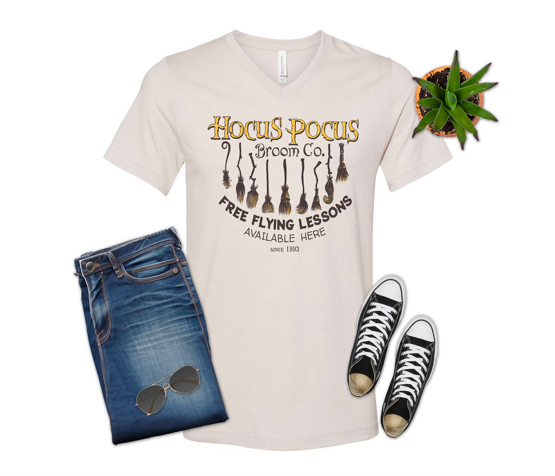 Hocus Pocus Broom Co Free Flying Lessons Shirt