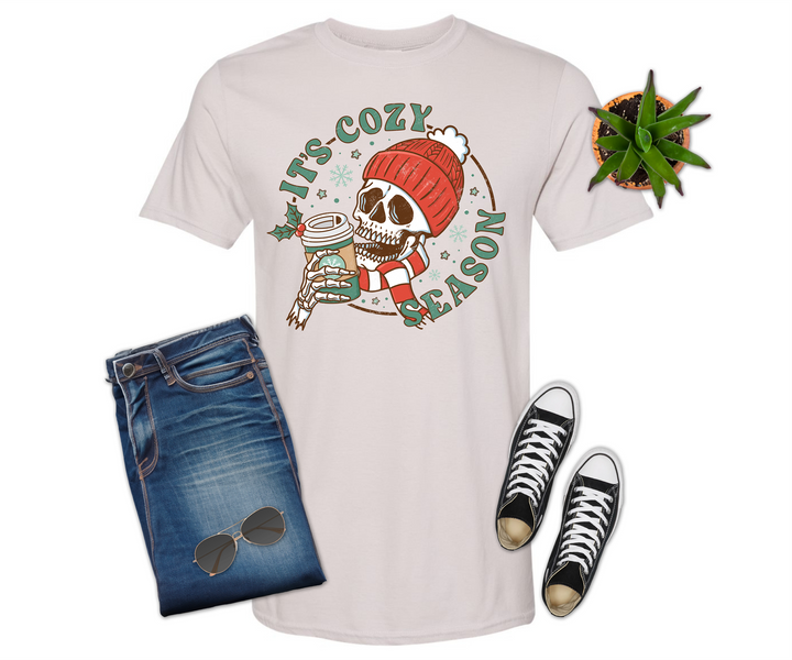 It's Cozy Season Skeleton Christmas Shirt