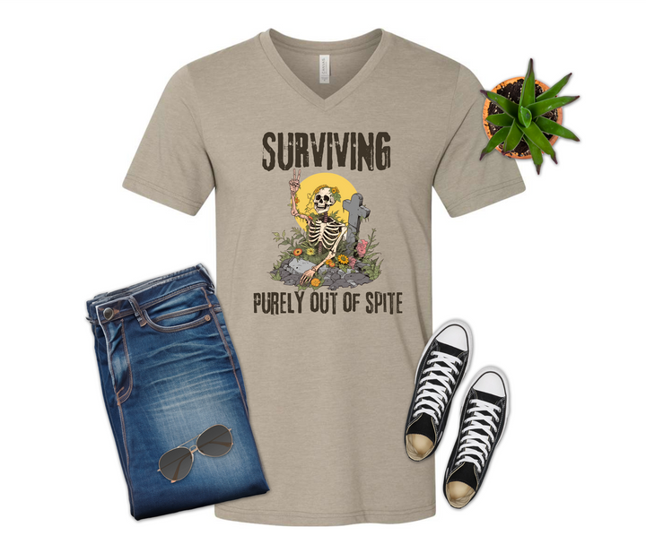 Surviving Purely Out of Spite Skeleton Shirt