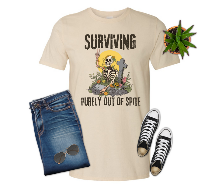 Surviving Purely Out of Spite Skeleton Shirt