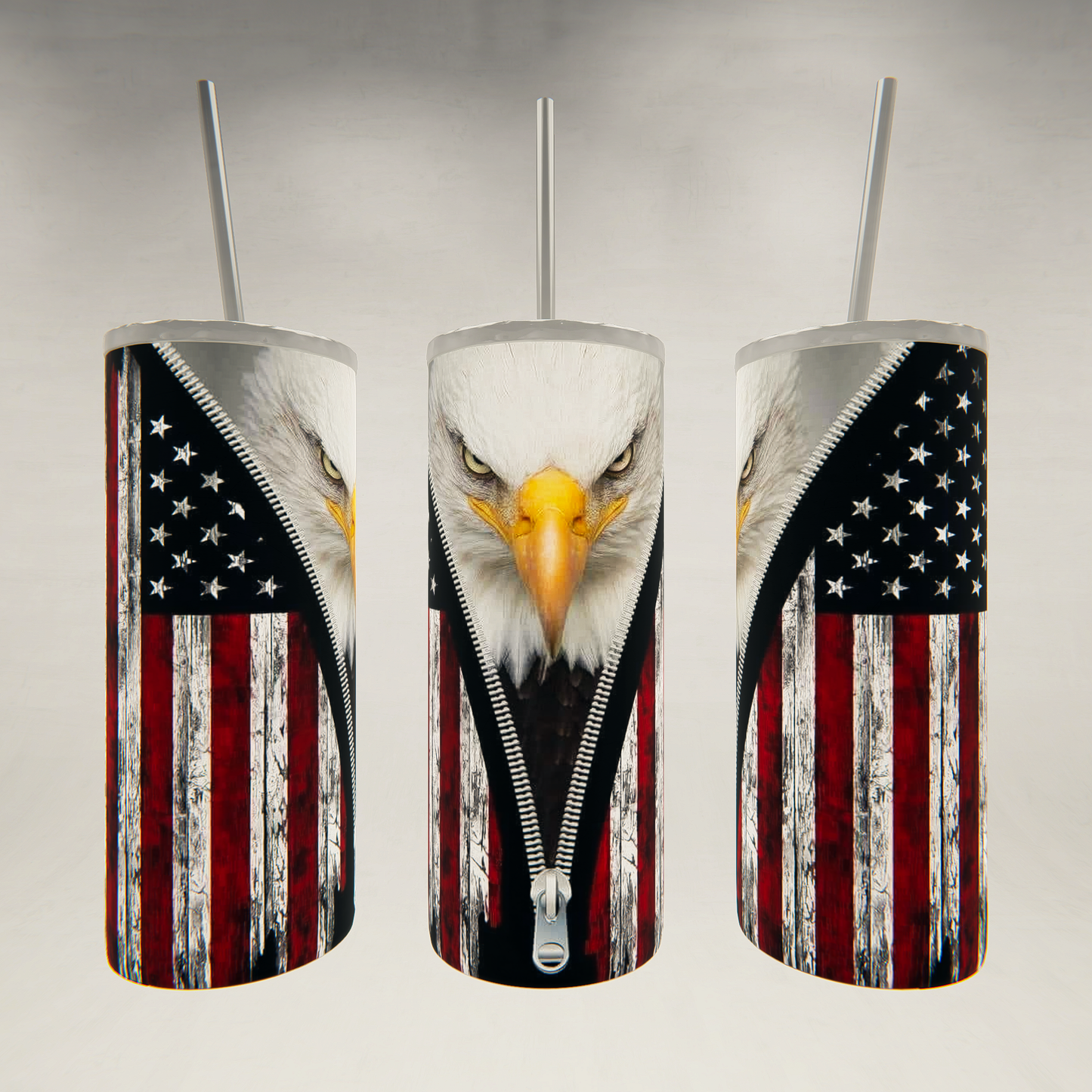 American Flag Eagle- 20 oz Skinny Tumbler