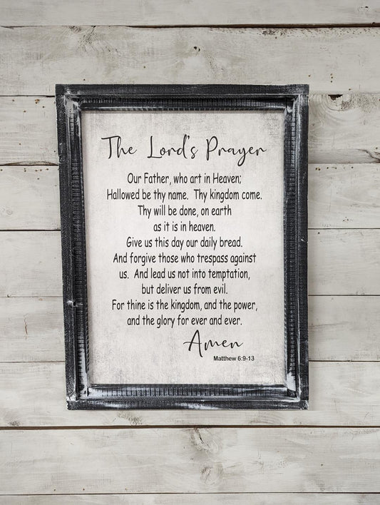 Matthew 6:9-13 Lord's Prayer Canvas Print