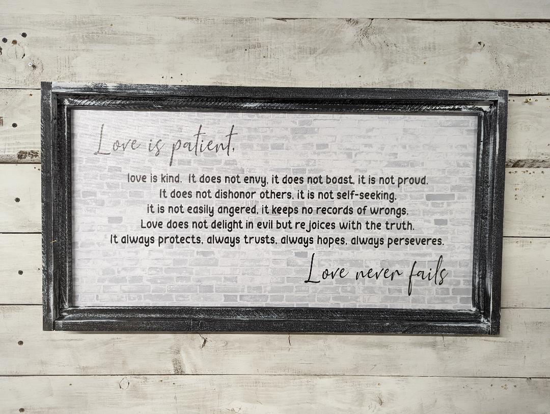 Love is Patient Canvas Print