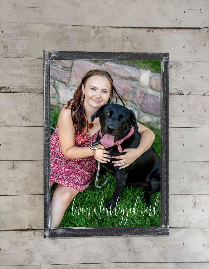 Custom Animal Photo Canvas Print Framed