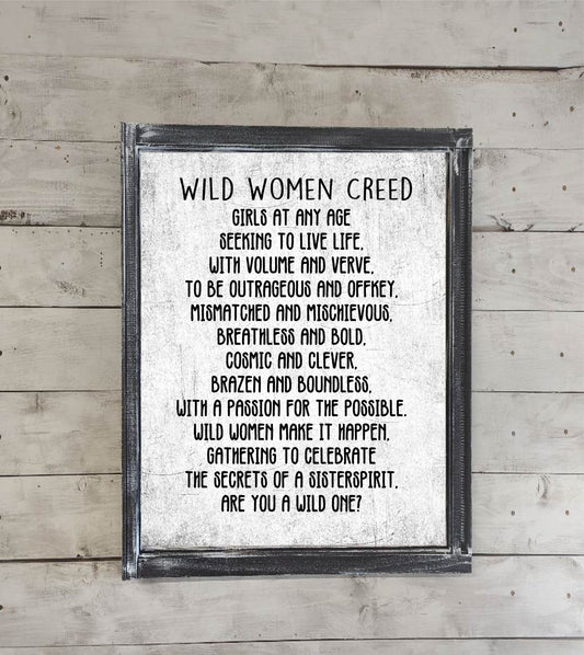 Wild Women Creed Printed Canvas