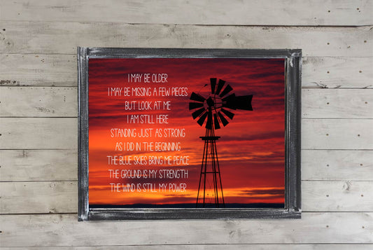 Windmill Still Standing Printed Canvas