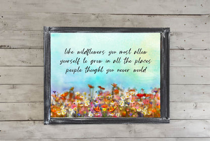 Wildflowers Printed Canvas