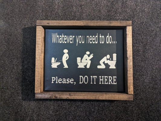 Toilet Do It Here (8x10) Canvas