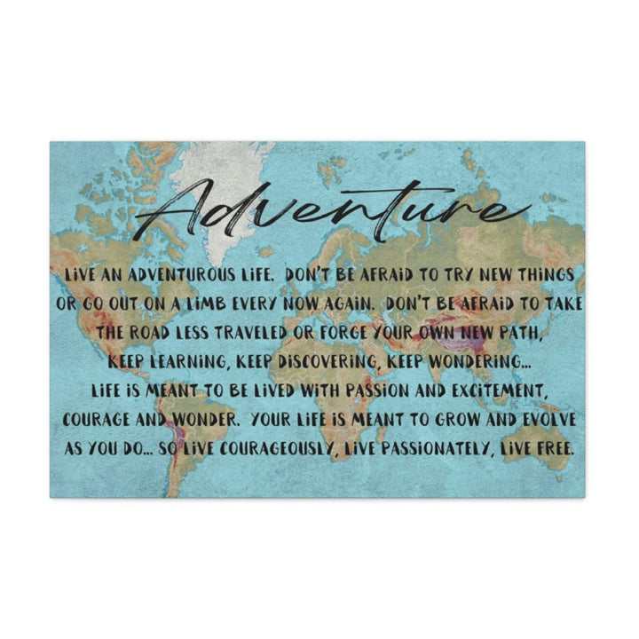 Adventure World Map Wrapped Canvas