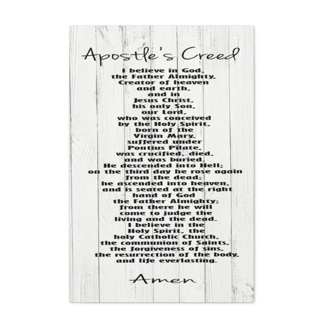 Apostle's Creed Wrapped Canvas