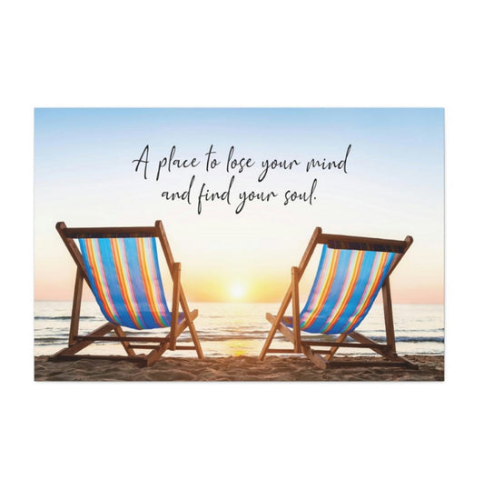 Find My Soul Beach Chairs Wrapped Canvas