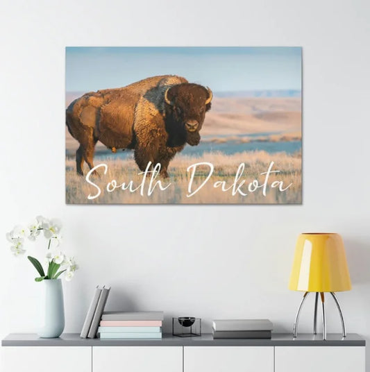 South Dakota Buffalo Wrapped Canvas