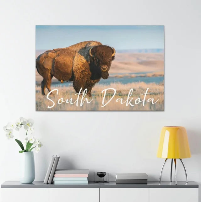 South Dakota Buffalo Wrapped Canvas