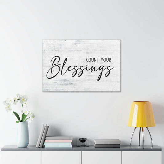 Count Your Blessings Wrapped Canvas