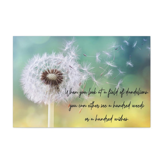 Dandelion Wrapped Canvas