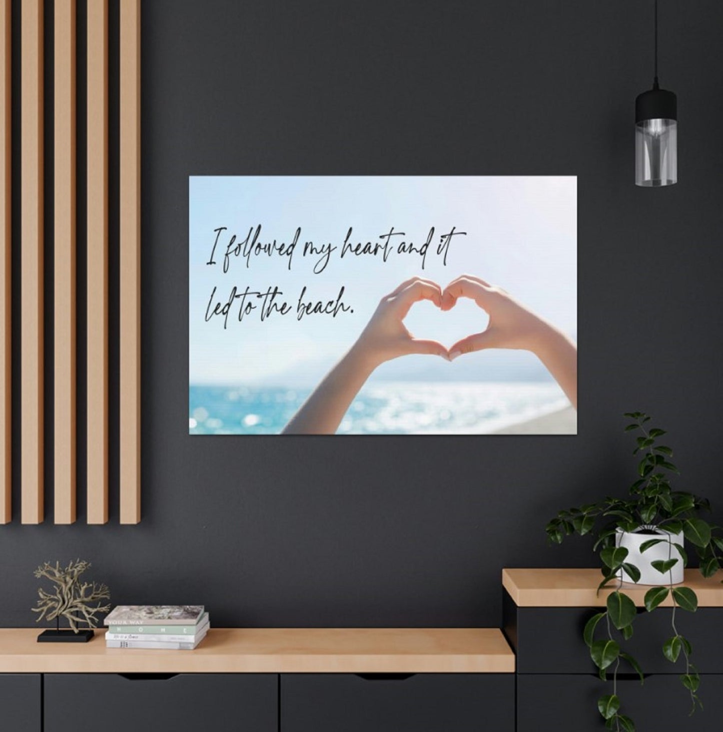 Followed My Heart to the Beach Wrapped Canvas