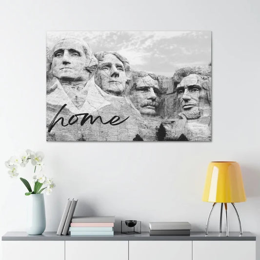 South Dakota Mount Rushmore Home Wrapped Canvas