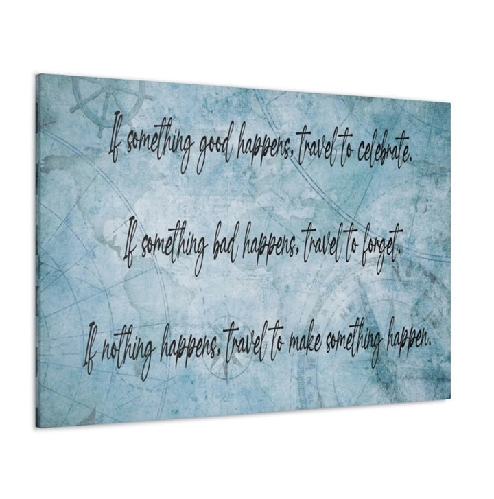 Travel To Celebrate Nautical Background Wrapped Canvas