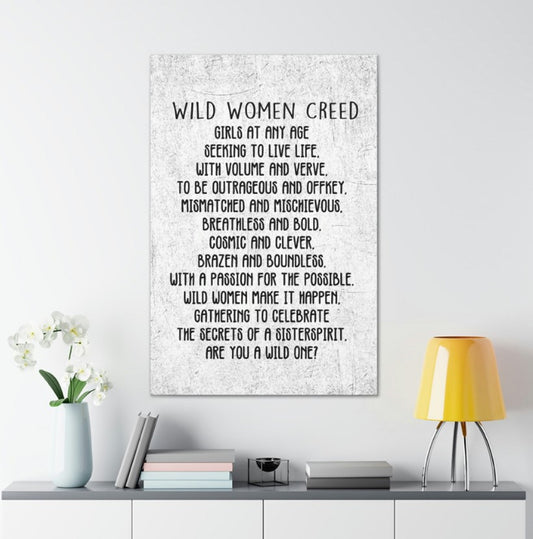 Wild Women Creed Wrapped Canvas