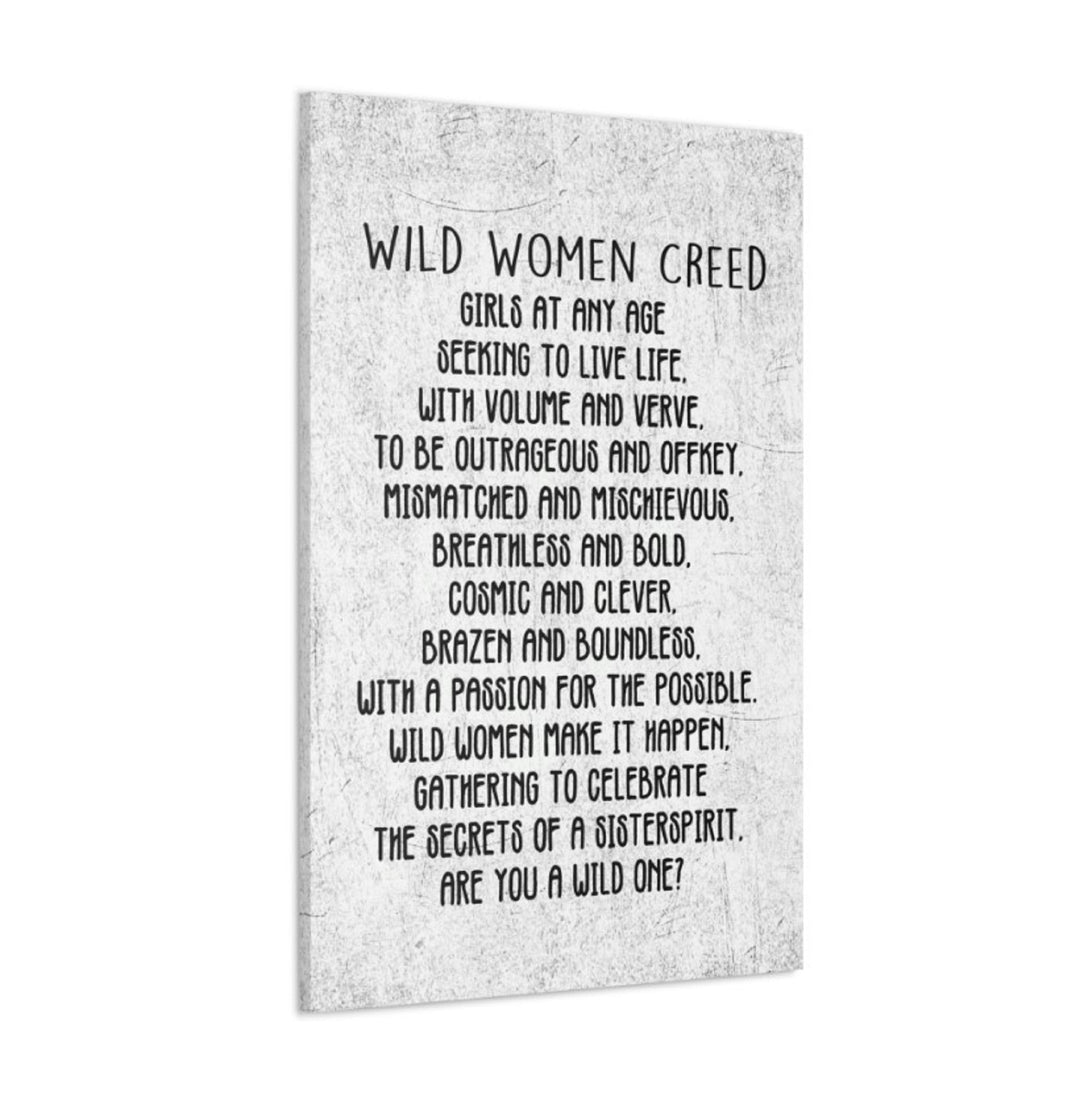 Wild Women Creed Wrapped Canvas