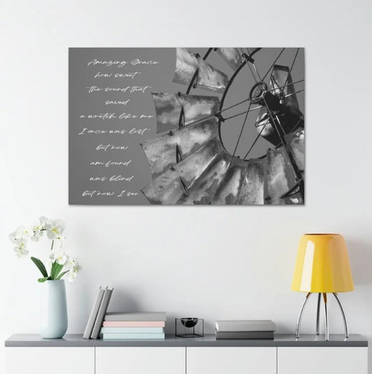 Windmill Amazing Grace Wrapped Canvas