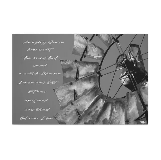 Windmill Amazing Grace Wrapped Canvas