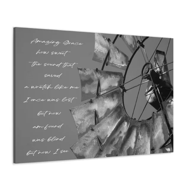 Windmill Amazing Grace Wrapped Canvas