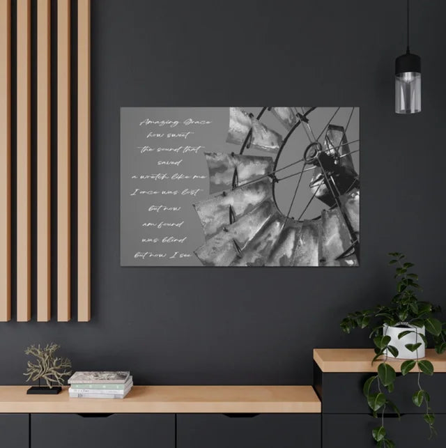 Windmill Amazing Grace Wrapped Canvas