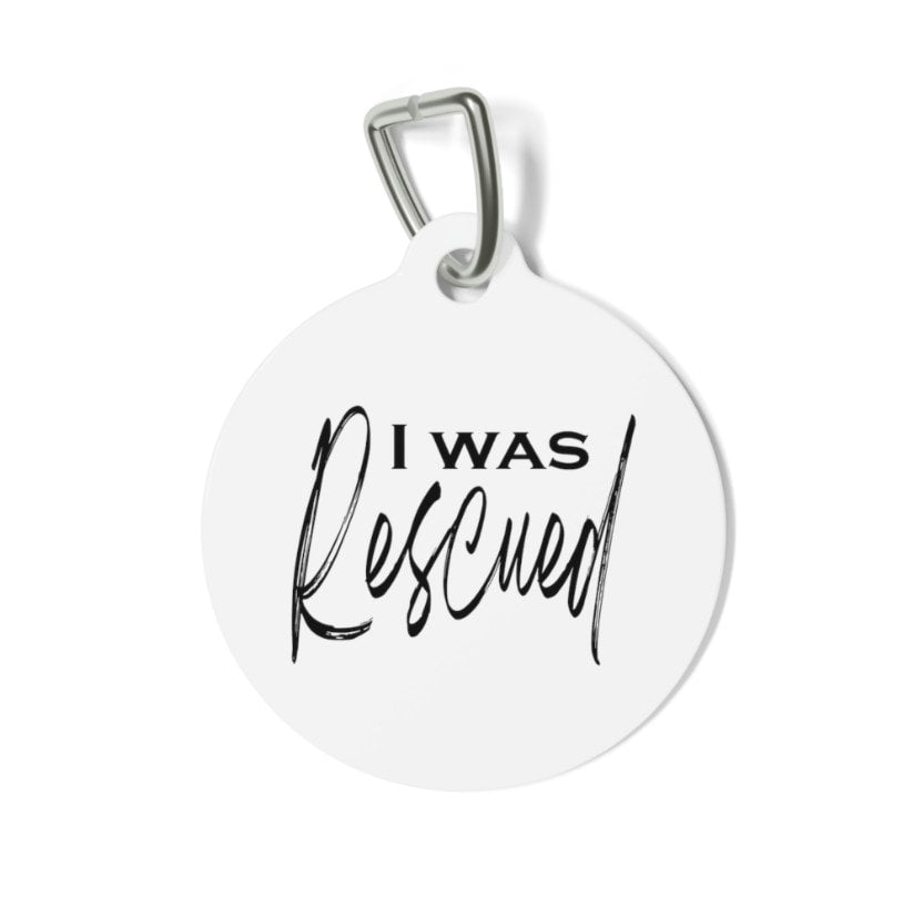 I Was Rescued Pet Tag