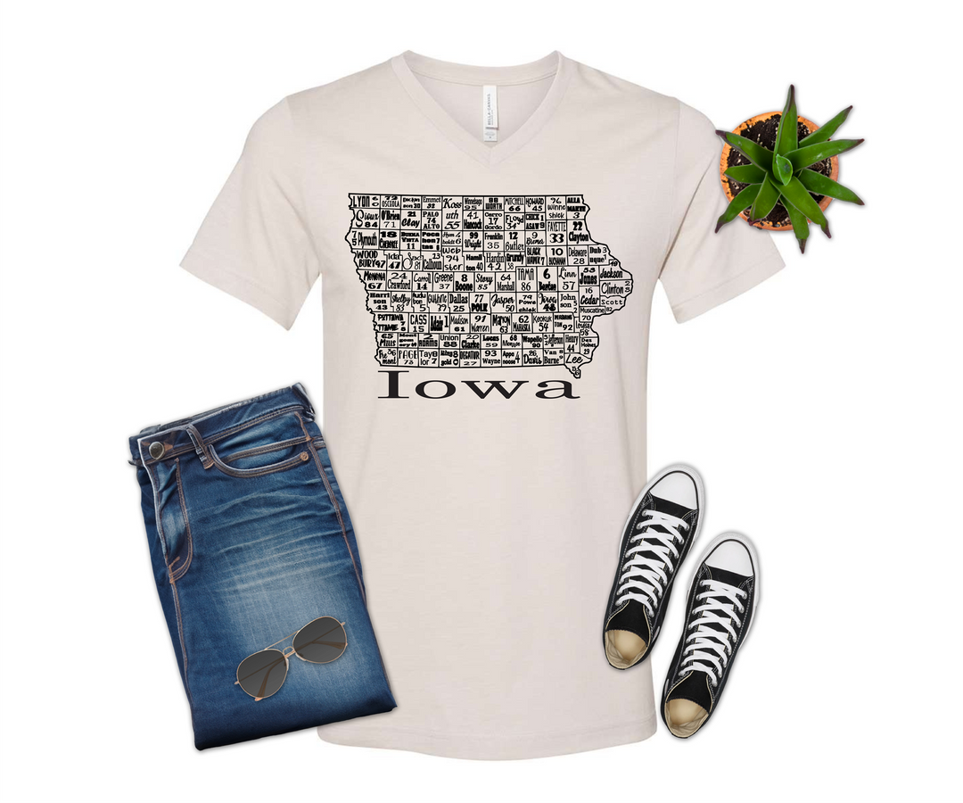 Kansas License Plate County Map Shirt