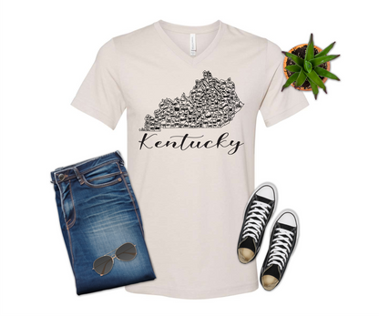 Kentucky County Map T-shirt (Crew Neck or V-Neck) or Sweatshirt