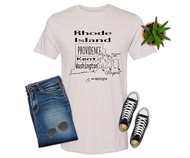 Rhode Island County Map Shirt