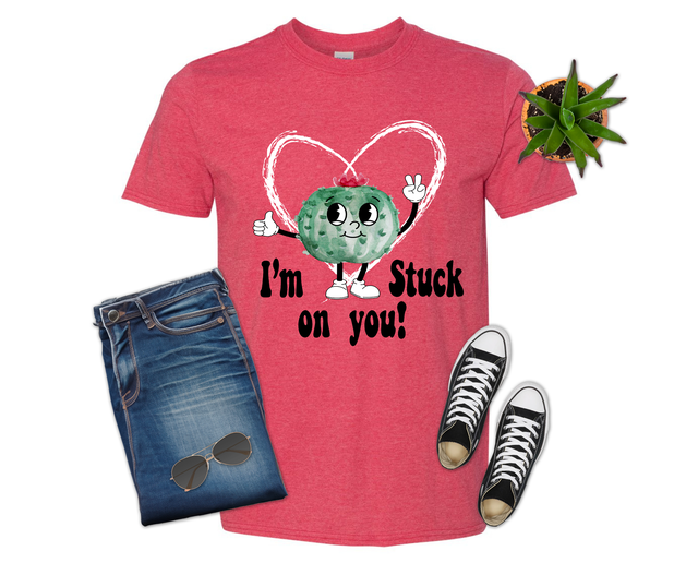 I'm Stuck On You Cute Cactus Valentine's Day Shirt