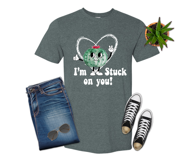 I'm Stuck On You Cute Cactus Valentine's Day Shirt