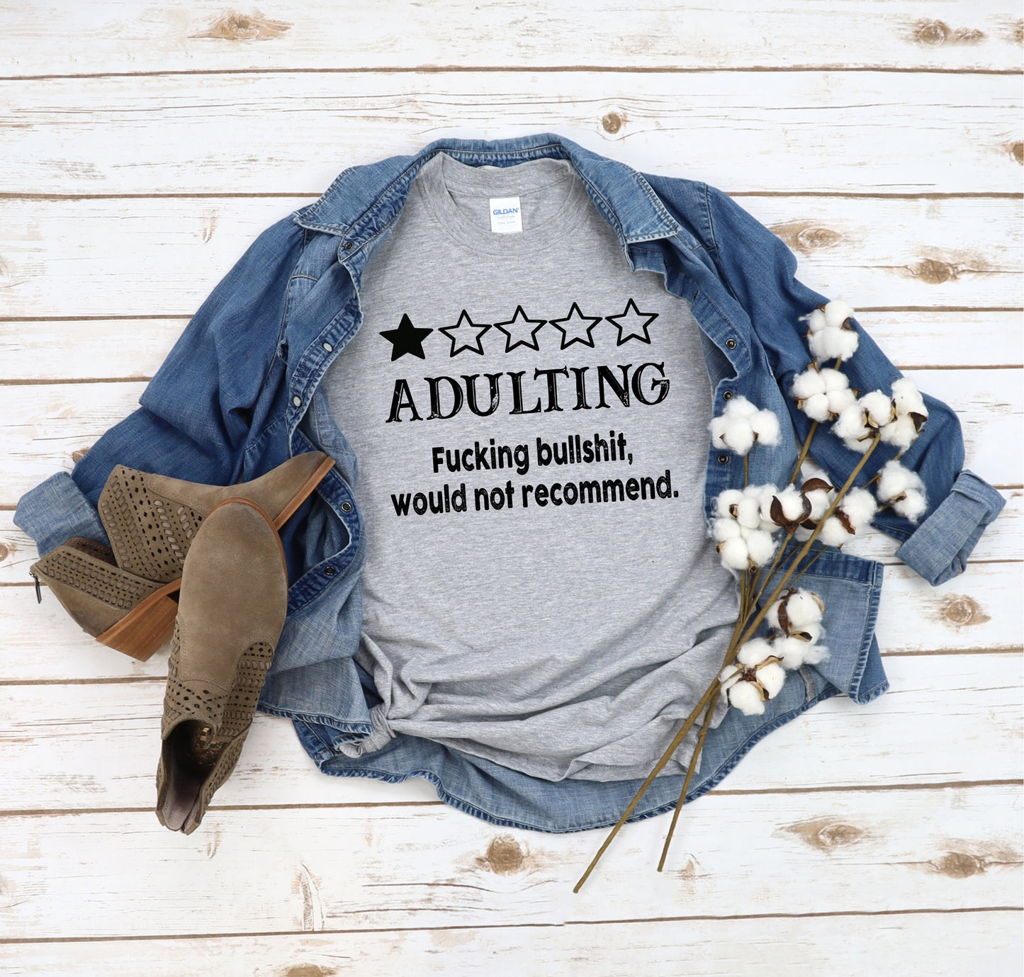 Adulting Sassy T-shirt (Crew Neck or V-Neck) or Sweatshirt