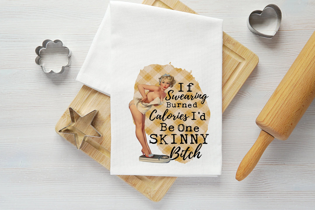 Skinny Bitch Vintage Graphic Tea Towel