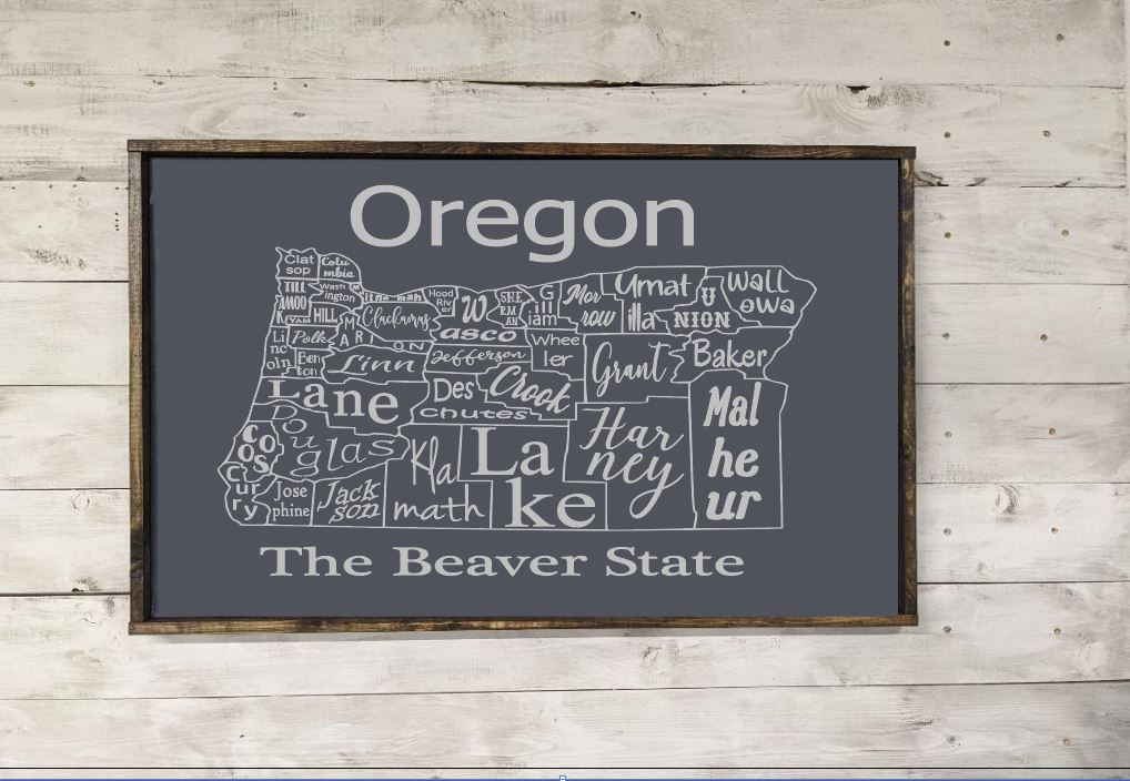 Oregon County Map- Canvas