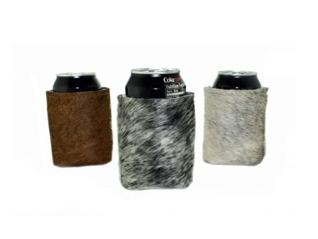 Cowhide Can Koozies